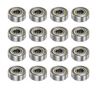 QUARKZMAN 16pcs 606ZZ Profond Rainure Bille Roulements 6mm Alésage 17mm OD 6mm Épais Carbone Acier Double Blindé Z1 Roulement pour Moteurs