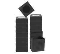 QUARKZMAN 16Pcs Boîtes D'Emballage Pour Savon 3.7 x 3.7 x 1.5 Pouces Boîte Kraft Mini Boîte Pour Présent Pour Emballage De Boulangerie Bonbons Affichage (Noir)