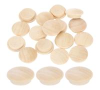 QUARKZMAN 16Pcs Bouchons en Bois, 15mm/0.59" Bouchons en Bois Dur pour Trou De Vis Coque Cèpe Boutons en Bois pour Meubles Travail du Bois ornementationation Artisanale (20mm x 15mm)