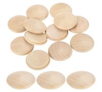 QUARKZMAN 16Pcs Bouchons en Bois, 30mm/1.18" Bouchons en Bois Dur pour Trou De Vis Coque Cèpe Boutons en Bois pour Meubles ornementationation Artisanat en Bois (35mm x 30mm)