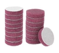 QUARKZMAN 16pcs Disques À Récurer 500 Grains 2 Pouces Brosse Pour Perceuse Disque De Conditionnement De Surface À crochet Disque À Poncer Pads De Nettoyage Pour Cuisine Maison, Rouge
