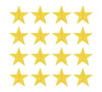 QUARKZMAN 16Pcs Étoiles Fer Repasser, Étoiles Brodées Coudre, Patch Décoratif Pour Réparation Appliqué Pour DIY Artisanat Sacs Dos Sacs Chapeaux Vêtements, 29mm Jaune