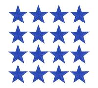 QUARKZMAN 16Pcs Étoiles Fer Repasser, Étoiles Brodées Coudre, Patch Décoratif Pour Réparation Appliqué Pour DIY Artisanat Sacs Dos Sacs Chapeaux Vêtements, 29mm Bleu