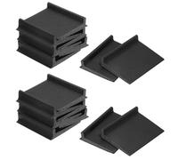 QUARKZMAN 16Pcs Joints D'angle De Porte, Joints Autoadhésifs D'encadrement De Porte Bande D'étanchéité Coupe-Bise Pour Protection Contre Les Intempéries Isolation Du Bruit (2" x 1.8", Noir)