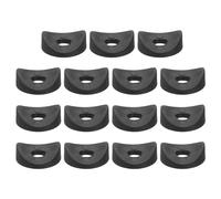 QUARKZMAN 16Pcs Rondelles Plastiques Rondes, 8mm x 25mm x 3mm Noir PE Rondelle Concave Espaceur Quincaillerie Fixation Machine pour Fixation Tube Rond