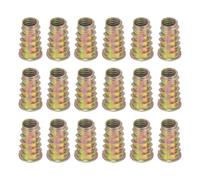 QUARKZMAN 18 Pièces Insert Fileté Pour Bois, Alliage De Zinc M8 Écrou Insert Hexagonal À Entraînement Par Vis 21mm Longueur Pour Meubles, Armoire, Tables Et Chaises