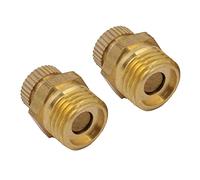 QUARKZMAN 18 x 14mm Eau Vidange Valve x 2Pcs 1/4PT Mâle Filetage Métal pour Air Compresseur et Groupe Compresseur, [Doré Ton]