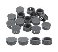 QUARKZMAN 18Pcs Bouchon de Trou en Nylon, 17.5-18mm Diamètre de Trou Bouchon d'étanchéité Rond Souple et Flexible de Verrouillage Bouchons en Caoutchouc pour Bouteille, Tuyaux, Cuisine, Gris