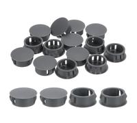 QUARKZMAN 18Pcs Bouchon de Trou en Nylon, 19.5-20mm Diamètre de Trou Bouchon d'étanchéité Rond Souple et Flexible de Verrouillage Bouchons en Caoutchouc pour Bouteille, Tuyaux, Cuisine, Gris