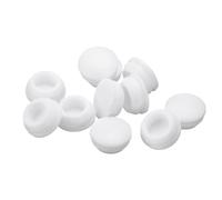 QUARKZMAN 18Pcs Bouchon de Trou en Silicone, Bouchons à Verrouillage Rond en Caoutchouc pour Trou de 18-19mm Bouchons de Trou Étanches pour Tube Métallique, Embouts de Meubles, Blanc