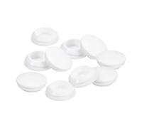 QUARKZMAN 18Pcs Bouchon de Trou en Silicone, Bouchons à Verrouillage Rond en Caoutchouc pour Trou de 20-22mm Bouchons de Trou Étanches pour Tube Métallique, Embouts de Meubles, Blanc