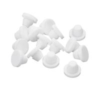 QUARKZMAN 18Pcs Bouchon de Trou en Silicone, Bouchons à Verrouillage Rond en Caoutchouc pour Trou de 8-8.5mm Bouchons de Trou Étanches pour Tube Métallique, Embouts de Meubles, Blanc