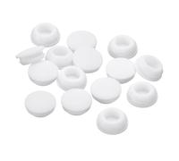 QUARKZMAN 18Pcs Bouchon de Trou en Silicone, Bouchons à Verrouillage Rond en Caoutchouc pour Trou de 12-13mm Bouchons de Trou Étanches pour Tube Métallique, Embouts de Meubles, Blanc