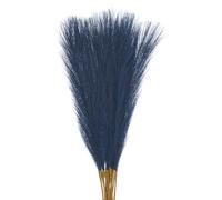 QUARKZMAN 18Pcs Brins d'herbe de Pampa Artificielle, 55 cm, Décoration Fluffy Fausse Herbe de Pampa pour Salon, Fête, Mur, Vase, Mariage, Bleu Foncé
