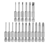 QUARKZMAN 18Pcs Ensemble Embouts Tournevis à Fente Phillips Sl2-6 PH00(1.6) PH0(2.0/2.5) PH1(3.0-5.0) PH2(4.0-6.0) Acier S2 1/4" Tige Hexagonale 2" Long Tête Plate Cruciforme Magnétique