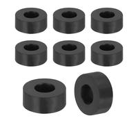 QUARKZMAN 18Pcs Épais Écrou En Caoutchouc, 1 Pouce OD x 15/32 Pouce ID x 3/8 Pouce Épaisseur Rond Noir Manchon En Caoutchouc Anti-Vibration Plat Pour Maison Machines(25 x 12 x 10mm)