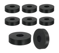 QUARKZMAN 18Pcs Rondelle Caoutchouc 30 mm OD x 10 mm ID x 8 mm Épaisseur Entretoise Plastique Plates Anti-Vibrations Rond pour Machines Industrielles Domestiques