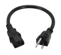 QUARKZMAN 1ft 18 AWG Noir 18/3 Cordon d'alimentation Universel C13 vers NEMA 5-15P 10A 125V Cordon D'Extension À 3 Broches pour PC, Computer, Printers, TV, AC Adapter, Monitor, Projector