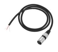 QUARKZMAN 1m/3ft Cable Microphone XLR A Extremite Ouverte, 3 Broches XLR Male OFC Cable Microphone Pigtail Connecteur A Fil Nu Cable Extension Audio Pour Enceintes Pour DJ/PA Amplificateur
