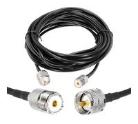 QUARKZMAN 1PCS Câble Coaxial RG58 25ft/7.6 M, Câble Coaxial UHF PL-259 Mâle à UHF SO 239 Femelle 50 Ohm Câble à Faible Perte pour CB Radio, Ham Radio, Antenna Analyzer