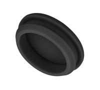 QUARKZMAN 1Pcs Cache Trou Meuble Bouchon Silicone 40.6mm Diamètre de Montage Noir Largeur de Rainure Étroite 5mm Joint de Panneau Rond pour Cloisons de Cuisine, Bouchons d'Étanchéité