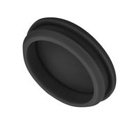 QUARKZMAN 1Pcs Cache Trou Meuble Bouchon Silicone 48.6mm Diamètre de Montage Noir Largeur de Rainure Étroite 5mm Joint de Panneau Rond pour Cloisons de Cuisine, Bouchons d'Étanchéité