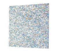 QUARKZMAN 1Pcs Feuille Acrylique Bleu Or Pailletée 1/8" Épaisseur 8"x8" Transparente Brillante PMMA Plastique Extrudé Pour Découpe Laser et Gravure DIY Artisanat