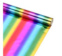 QUARKZMAN 1Pcs Rouleau De Feuille De Transfert Métallisée Laser Colorée À Chaud Pétillante, À Utiliser Avec Des Stylos À Dorure À Chaud Pour La Décoration De Cartes DIY, 6" L x 10pi L