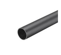 QUARKZMAN 1Pcs Tube En Fibre De Carbone 20 X 22 X 420Mm Surface Mate Rod 3K Enroulé Naturel Carbone Tubage Rond Pour Avion Rc Multicoptère Quadcoptère
