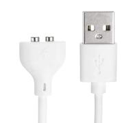 QUARKZMAN 2.6Ft Câble De Charge Magnétique USB DC, 5mm/0.2" Cordon De Charge Magnétique De Remplacement À Polarité Unique(S-S) Pour Rechargeable Toys Facial Cleanser Electric(White, 2Pcs)