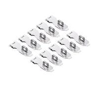 QUARKZMAN 2.7" Porte Moraillon Loquet x 10pcs Métal Sécurité Cadenas Fermoir Moraillon Cadenas Loquet pour Porte Abri Portail, [Argent Ton]