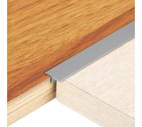 QUARKZMAN 2.9ft x 0.47" t Moulure Plinthe De Transition, Bande En Aluminium Pour Joints De Sol En Vinyle Pour Combler Les Intervalles Entre Lames De Parquet Carrelage, Gris