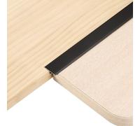 QUARKZMAN 2.9ft x 0.79" Profilé De Transition En T Pour Sol, Bande D'Écart En Alliage D'Aluminium Pour Jointure De Lames De Parquet, Carrelage Et Sols Vinyle, Noir