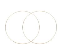 QUARKZMAN 2 Anneaux Attrape-Rêves, Anneaux en Métal pour l'Artisanat Floral 12 x 0,16 pouce Anneaux Macramé pour la Fabrication de Couronnes Fournitures pour Suspensions Végétales, Or