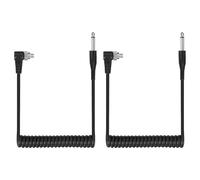QUARKZMAN 2 Câbles PC Sync Flash Mâle de 3 mm, Câble de Synchronisation Flash Mâle avec Câble Enroulé et Verrouillage Vis 6.35 mm vers PC, Adapté pour Connecteur d'Appareil