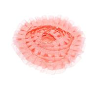 QUARKZMAN 2 Couches Ruban À Volants, 6 Verges x 1.57" Chiffon Plissé Rubans Bordure Tissu pour Couture, DIY Artisanat, Robe Et Décoration Maison Embellissement, Rose Clair