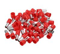 QUARKZMAN 2 Embouts de Câble à Sertir x 50Pcs Connecteurs de Cosses Isolées pour Embouts de Câble, [Rouge, 16mm]