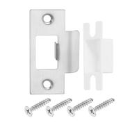 QUARKZMAN 2 Ensemble de Gâche de Porte, 70mm X 40.3mm Plaque de Frappe de Porte en Acier Inoxydable pour Verrou de Pêne Dormant de Remplacement pour Cadre de Porte, Argent