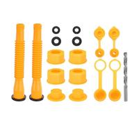 QUARKZMAN 2 Ensembles Bec Verseur Pour Bidon À Essence, Bec Verseur Flexible Pour Bidon À Essence Avec Bouchon À Filet Fin/Grosc Verseur, Bouchon De Ventilation, Jaune