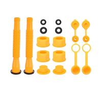 QUARKZMAN 2 Ensembles De Bec Verseur De Bidon D'Essence Remplacement, Bec Verseur De Bidon D'Essence Flexible Bec Verseur Avec Bouchon A Filetage Fin/Gros, Bouchon D'Etancheite De Bec, Jaune