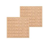 QUARKZMAN 2 Feuilles de Stickers en Résine Numéro 3D Petit de 1 à 9 en Or Rose Mini Sticker Numéro Métallique Étincelant en Alliage Pour Résine, Nail Art, Scrapbooking 3mm