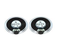 QUARKZMAN 2 Haut-parleurs 2W 8 Ohm Coque Métallique Rond à Aimant Micro Interne pour Mini Haut-parleurs DVD EVD Multimédia Mobile Machine Publicitaire Portable