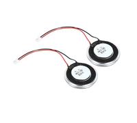 QUARKZMAN 2 Haut-parleurs 2W 8 Ohm Petit Haut-parleurs Coque en Métal Rond à Aimant Micro Interne avec Fil Terminal de 60mm pour Mini Haut-parleurs DVD EVD Multimédia Mobile