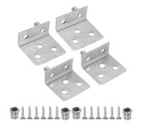 QUARKZMAN 2 Jeux De Charnière Pivotante, 35 x 32 mm Charnières À Axe latent En Acier Inoxydable Robustes Avec Kit De Douille Pour Meubles Armoires Portes En Bois, Argent