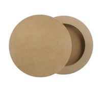 QUARKZMAN 2 Pack Panneaux De Toile En Bois, Toiles D'Art Rondes De 6 Pouces Panneau En Bois Non Fini Pour Peinture, Artisanat, Projets DIY, Art Au Coulage