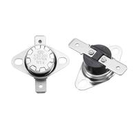 QUARKZMAN 2 Pack Thermostat KSD301 70°C/158°F 10A Normalement Ouvert N.O Interrupteur Thermique À Disque À Ressort Réglable, Disjoncteur Thermique Micro-Ondes, Four, Machine À Café, Matériau