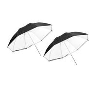 QUARKZMAN 2 Parapluies Photographie Lumière 33 Pouces Diamètre Convertible Double Couche Réfléchissante Effet Softbox avec Couverture Noire Amovible, pour