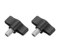 QUARKZMAN 2 Pcs 1/4" - 8.8 Vis À Oreille, 304 Acier Inoxydable Vis Moletée À Filetage Réglable Vis À Aile En T Poignée De Serrage Pour Différents Types De Supports Et Machines, Noir