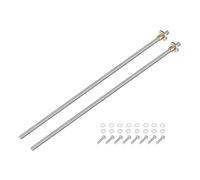 QUARKZMAN 2 Pcs 400mm / 16 Pouces Vis Mère Tr8x4 Avec Écrou En Laiton T8 | En Acier Inoxydable, Filetage Acme Pas De 2mm Développement De 8mm, Pour Axe Z D'Imprimante 3D Machine CNC