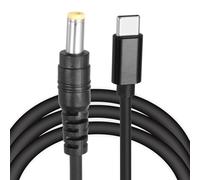 QUARKZMAN 2 Pcs 5FT USB C Pour DC PD Power Fast Charging Cable, 5.5mm x 2.5mm 65W/12V DC Power Cable, Type C Input 3A Adapter Jack Converter Pour Router, Camera, TV Box, Desk Lamp(Black)